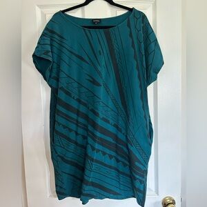 Tanoa Blue Cap Sleeve Boxy Tunic